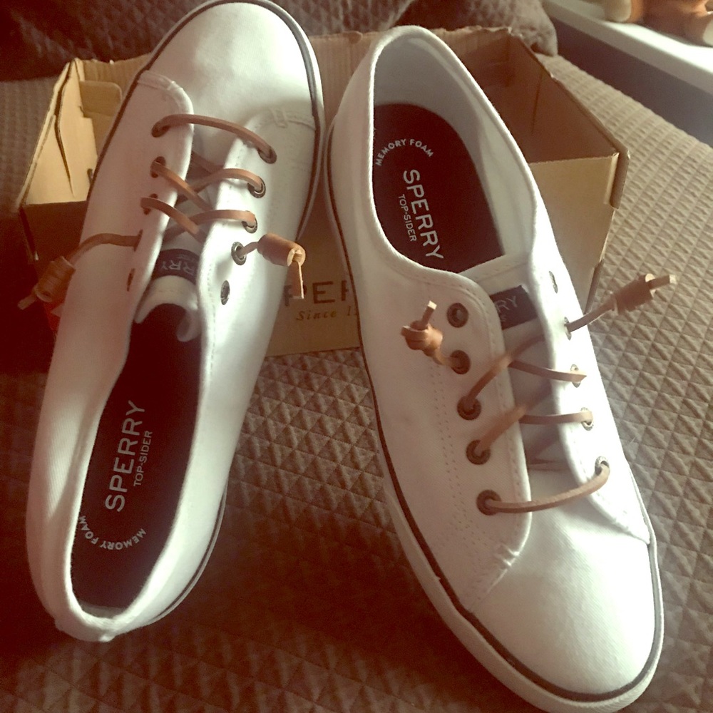 Sperry white top siders